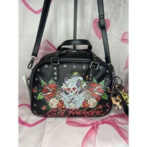 Ed Hardy Love Kills Slowly Satchel Bowler Bag